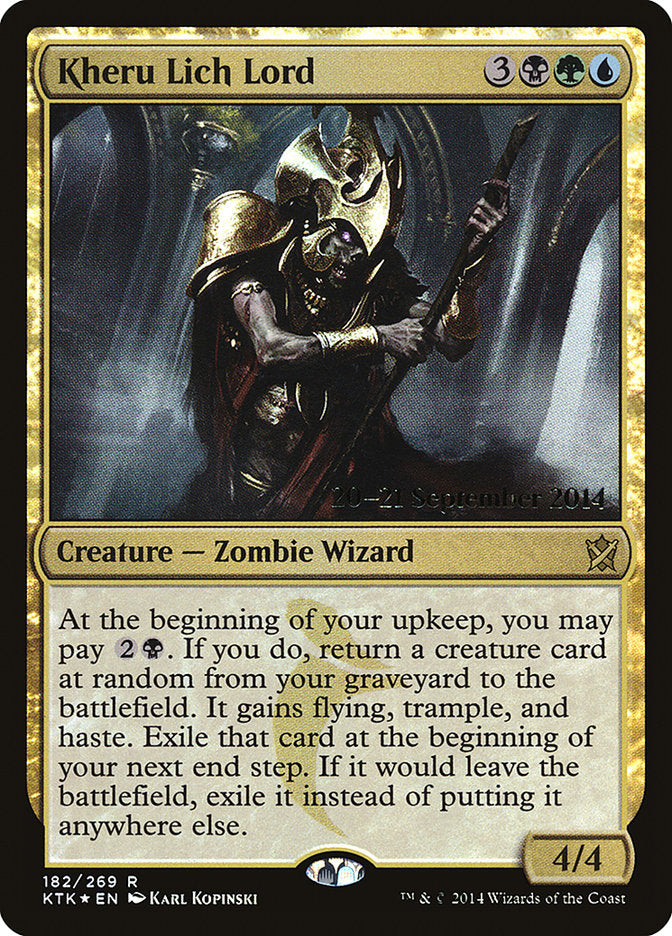 Kheru Lich Lord [Khans of Tarkir Prerelease Promos] | Golgari Games