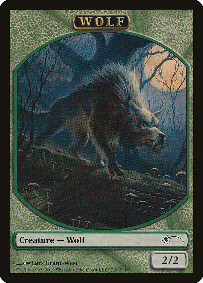 Human // Wolf Double-sided Token [Friday Night Magic 2012] | Local Legends