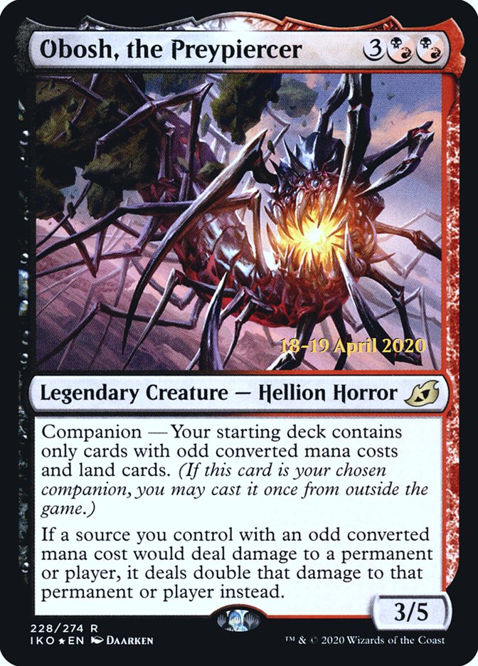 Obosh, the Preypiercer [Ikoria: Lair of Behemoths Prerelease Promos] | Local Legends