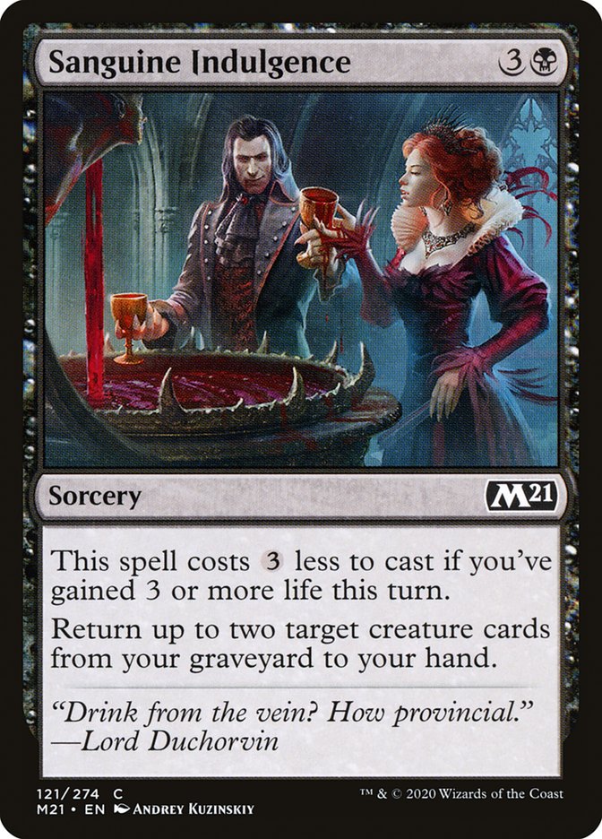 Sanguine Indulgence [Core Set 2021] | Local Legends