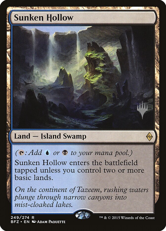 Sunken Hollow [Battle for Zendikar Promos] | Golgari Games