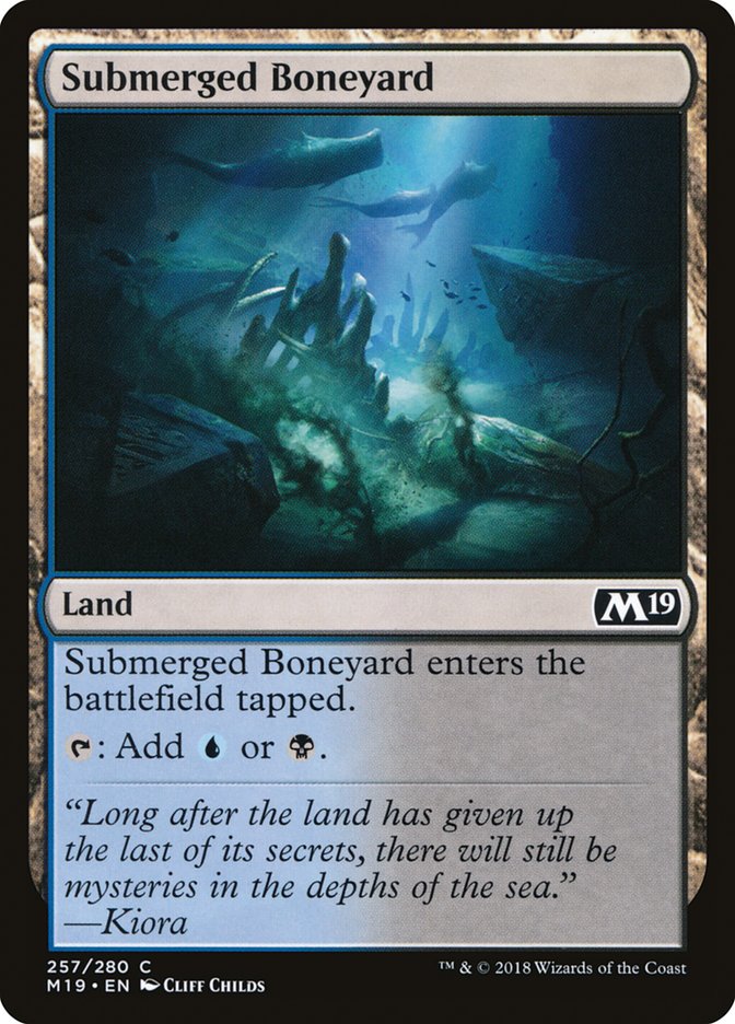 Submerged Boneyard [Core Set 2019] | Golgari Games