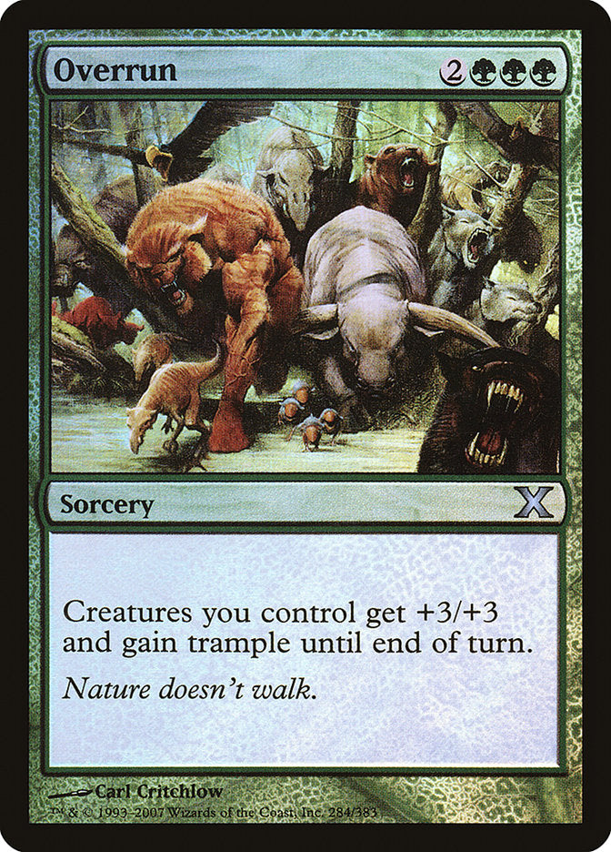 Overrun (Premium Foil) [Tenth Edition] | Local Legends