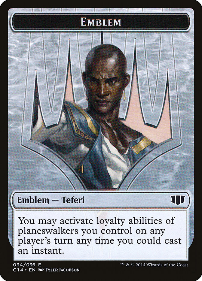 Teferi, Temporal Archmage Emblem // Zombie (011/036) Double-sided Token [Commander 2014 Tokens] | Golgari Games