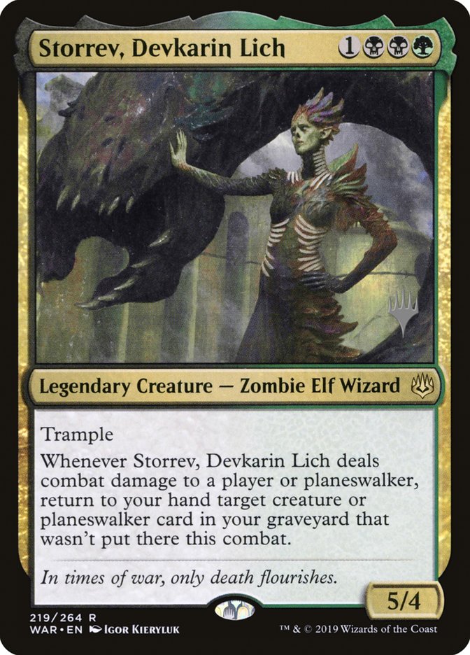 Storrev, Devkarin Lich (Promo Pack) [War of the Spark Promos] | Golgari Games