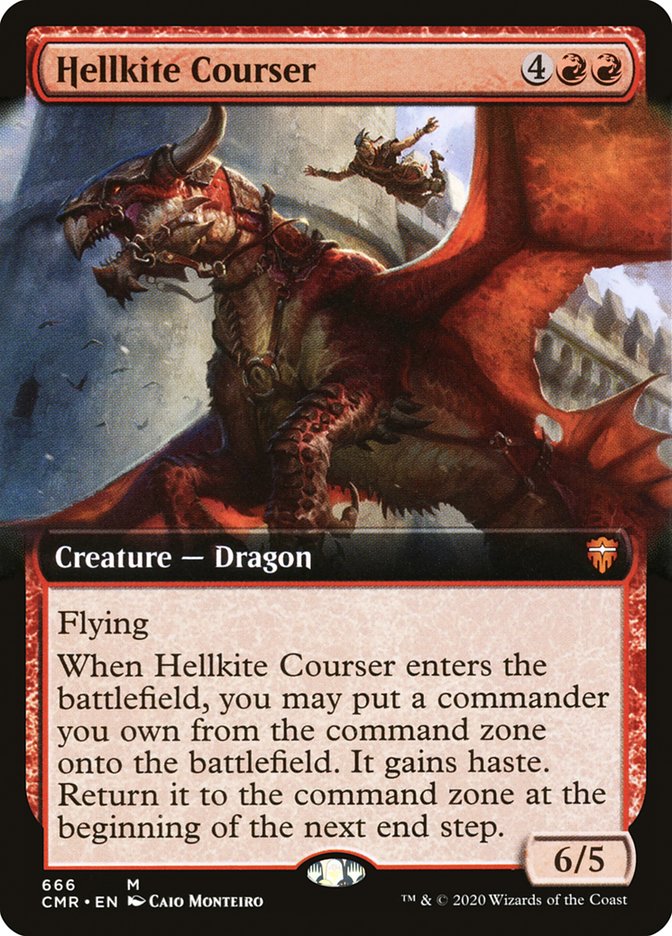 Hellkite Courser (Extended Art) [Commander Legends] | Local Legends