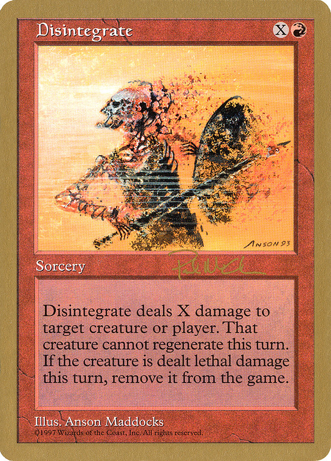 Disintegrate (Paul McCabe) [World Championship Decks 1997] | Golgari Games