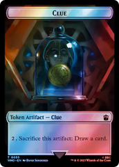 Copy // Clue (0055) Double-Sided Token (Surge Foil) [Doctor Who Tokens] | Golgari Games