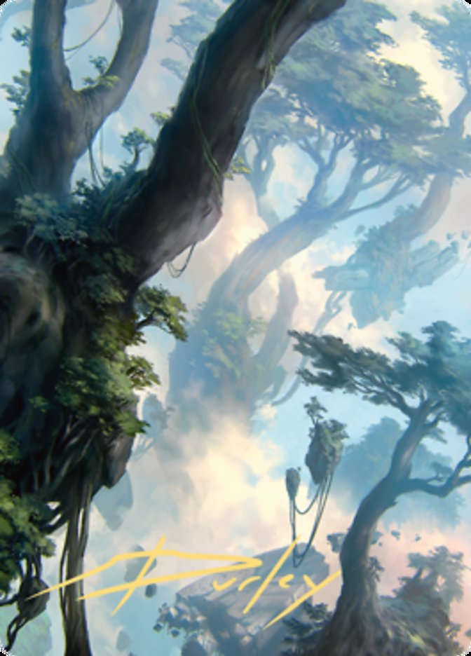 Forest 1 Art Card (Gold-Stamped Signature) [Zendikar Rising Art Series] | Golgari Games