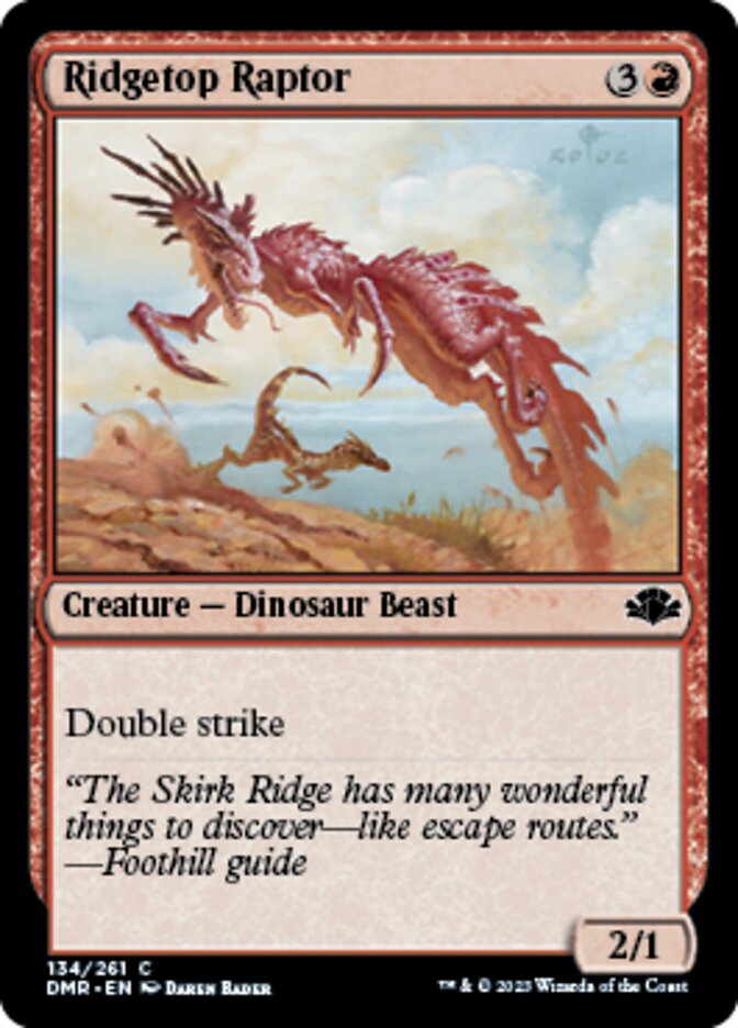 Ridgetop Raptor [Dominaria Remastered] | Golgari Games