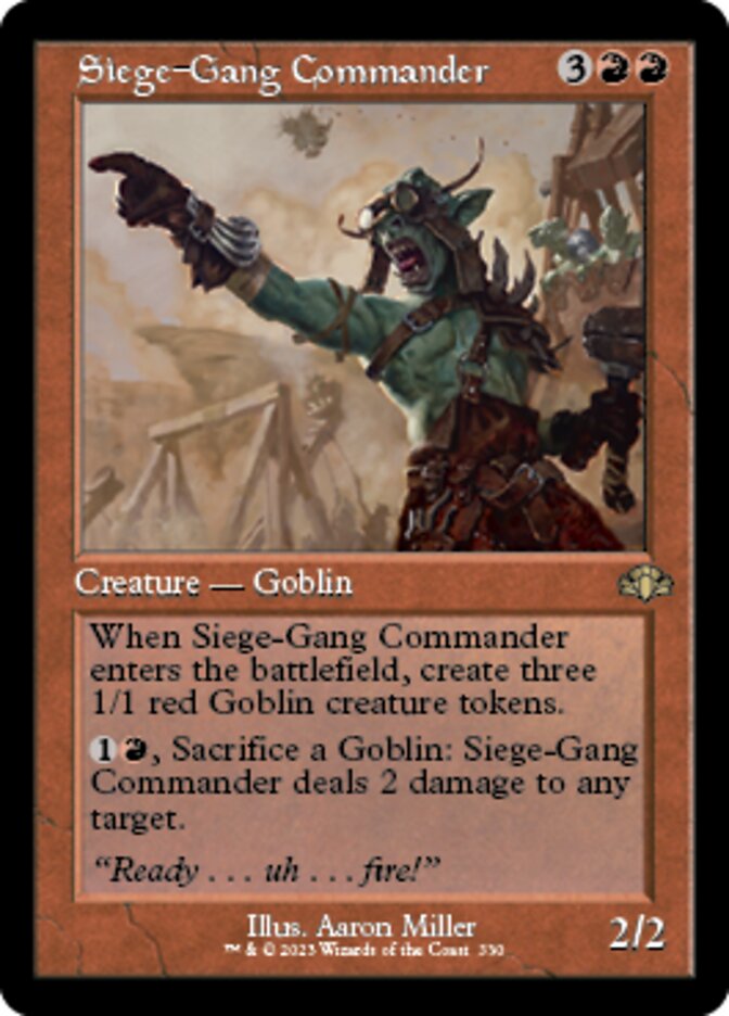 Siege-Gang Commander (Retro) [Dominaria Remastered] | Local Legends