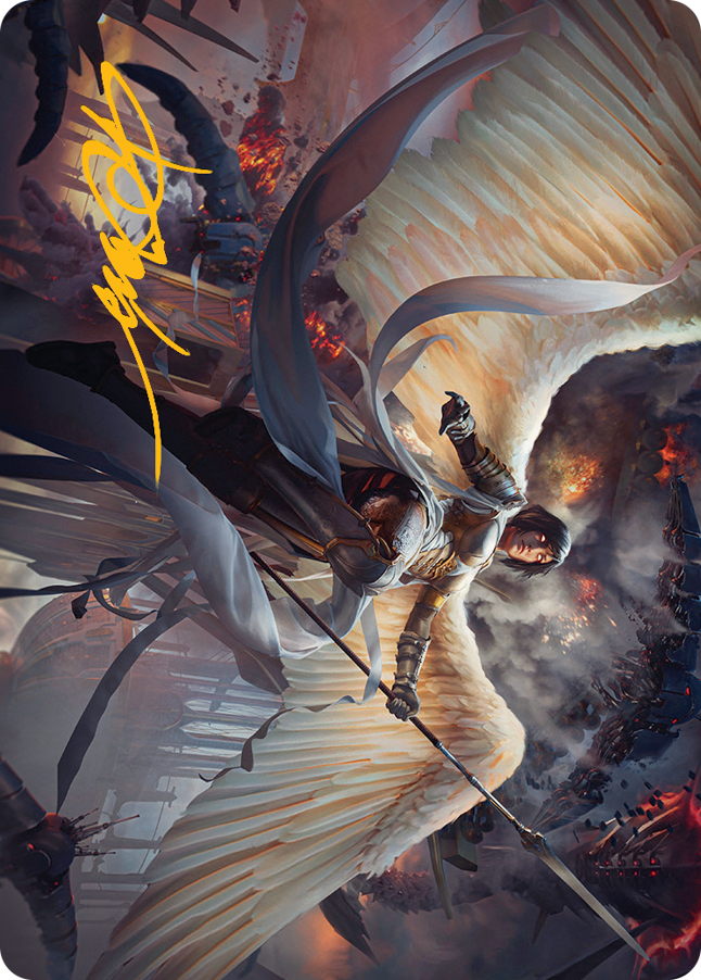 Serra Faithkeeper Art Card (Gold-Stamped Signature) [March of the Machine Art Series] | Local Legends