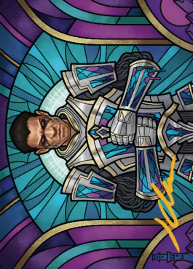 Aron, Benalia's Ruin Art Card (Gold-Stamped Signature) [Dominaria United Art Series] | Local Legends