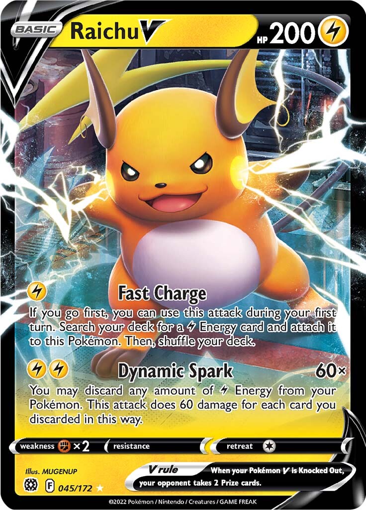 Raichu V (045/172) [Sword & Shield: Brilliant Stars] | Golgari Games