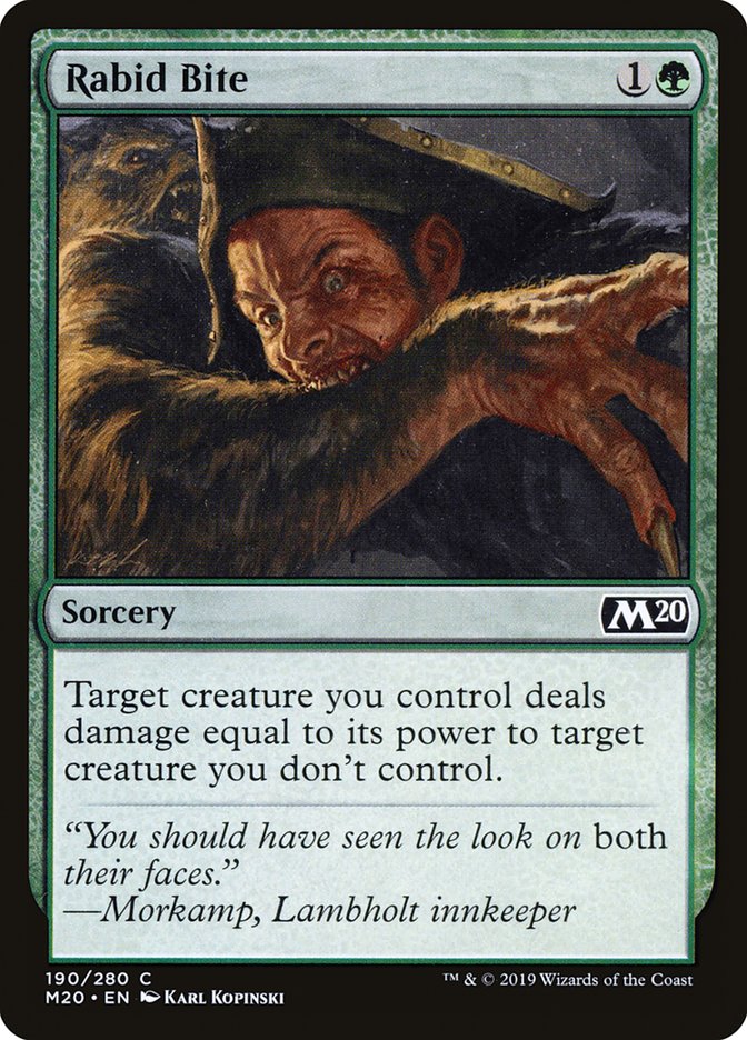 Rabid Bite [Core Set 2020] | Local Legends