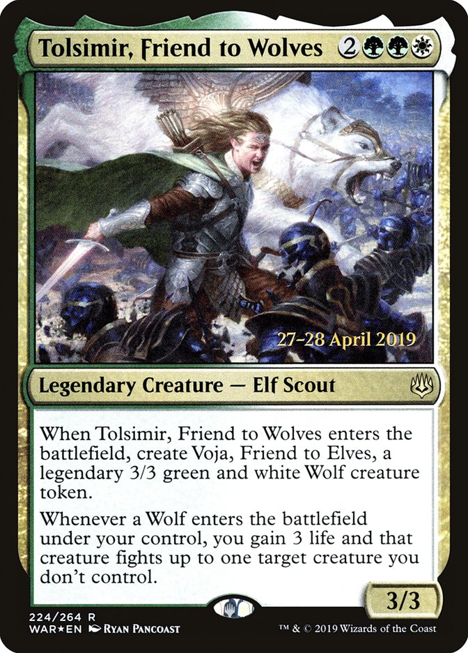 Tolsimir, Friend to Wolves [War of the Spark Prerelease Promos] | Golgari Games