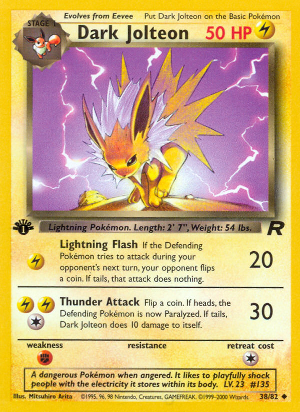 Dark Jolteon (38/82) [Team Rocket 1st Edition] | Golgari Games