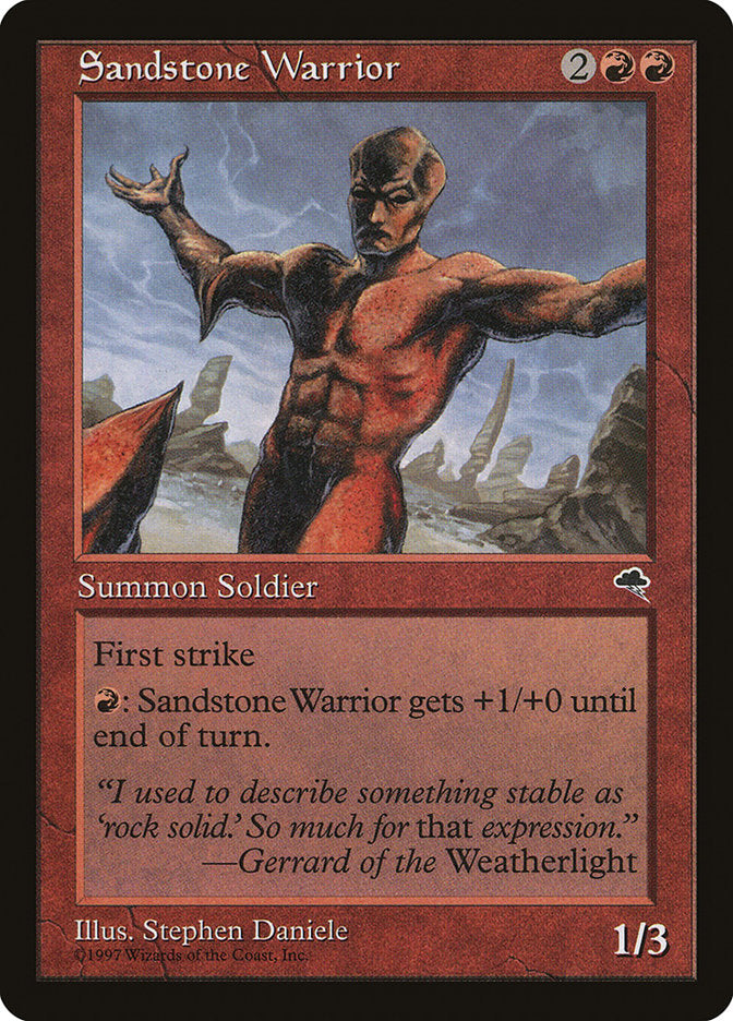 Sandstone Warrior [Tempest] | Golgari Games