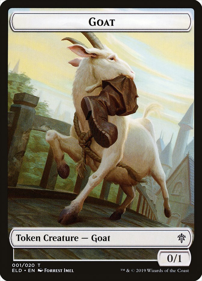 Goat Token [Throne of Eldraine Tokens] | Golgari Games