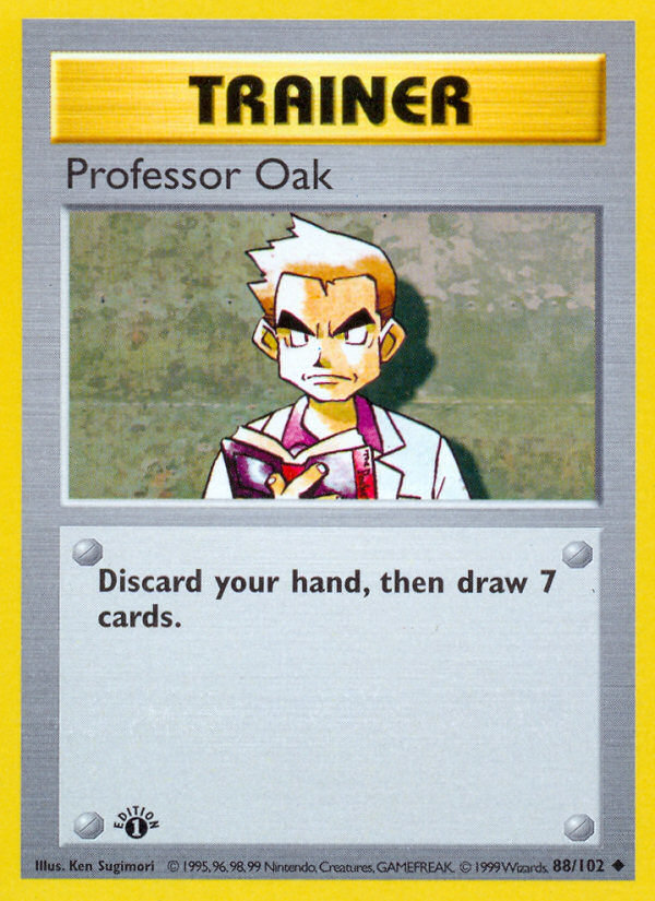 Professor Oak (88/102) (Shadowless) [Base Set 1st Edition] | Golgari Games