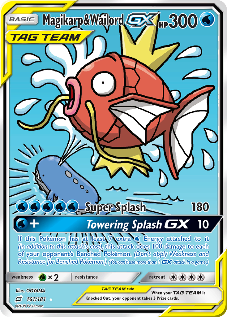 Magikarp & Wailord GX (161/181) [Sun & Moon: Team Up] | Golgari Games