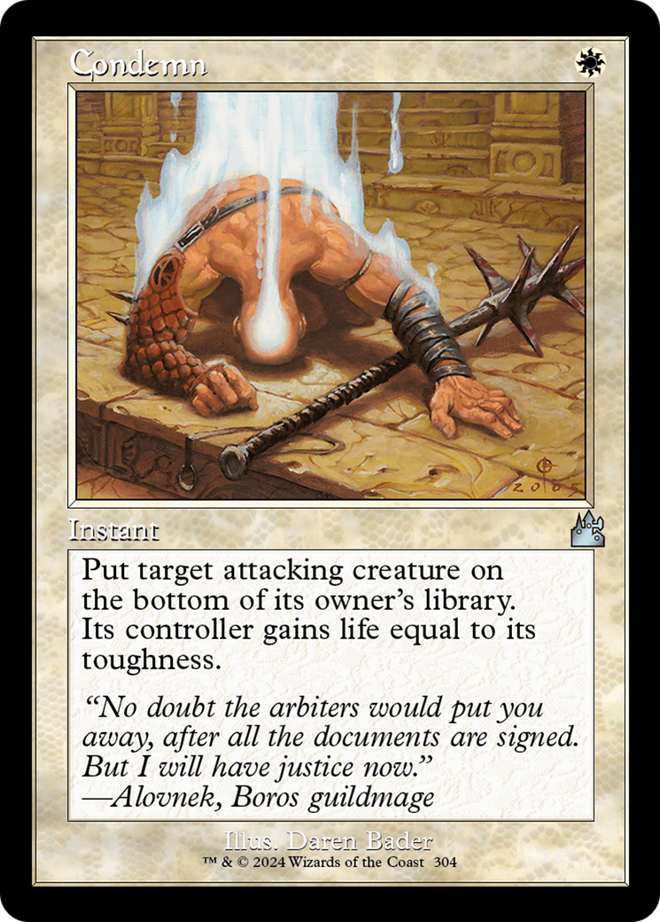 Condemn (Retro Frame) [Ravnica Remastered] | Local Legends