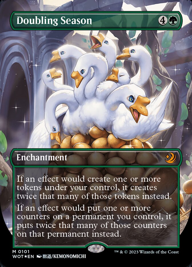 Doubling Season (Anime Borderless) (Confetti Foil) [Wilds of Eldraine: Enchanting Tales] | Local Legends