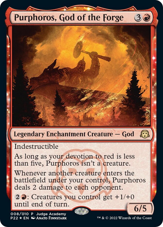 Purphoros, God of the Forge [Judge Gift Cards 2022] | Local Legends