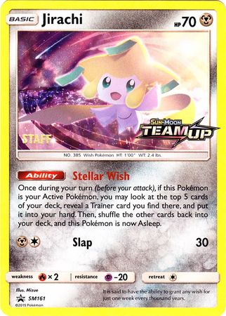 Jirachi (SM161) (Staff) [Sun & Moon: Black Star Promos] | Golgari Games