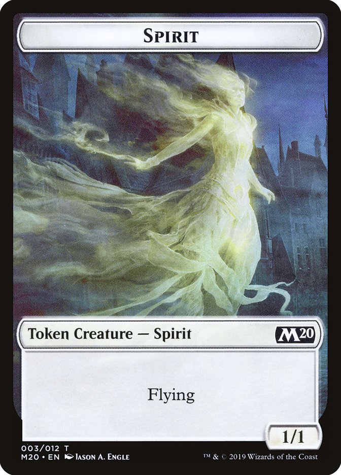 Spirit Token [Core Set 2020 Tokens] | Golgari Games