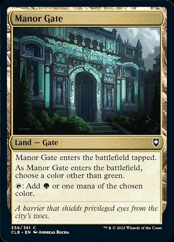 Manor Gate [Commander Legends: Battle for Baldur's Gate] | Golgari Games