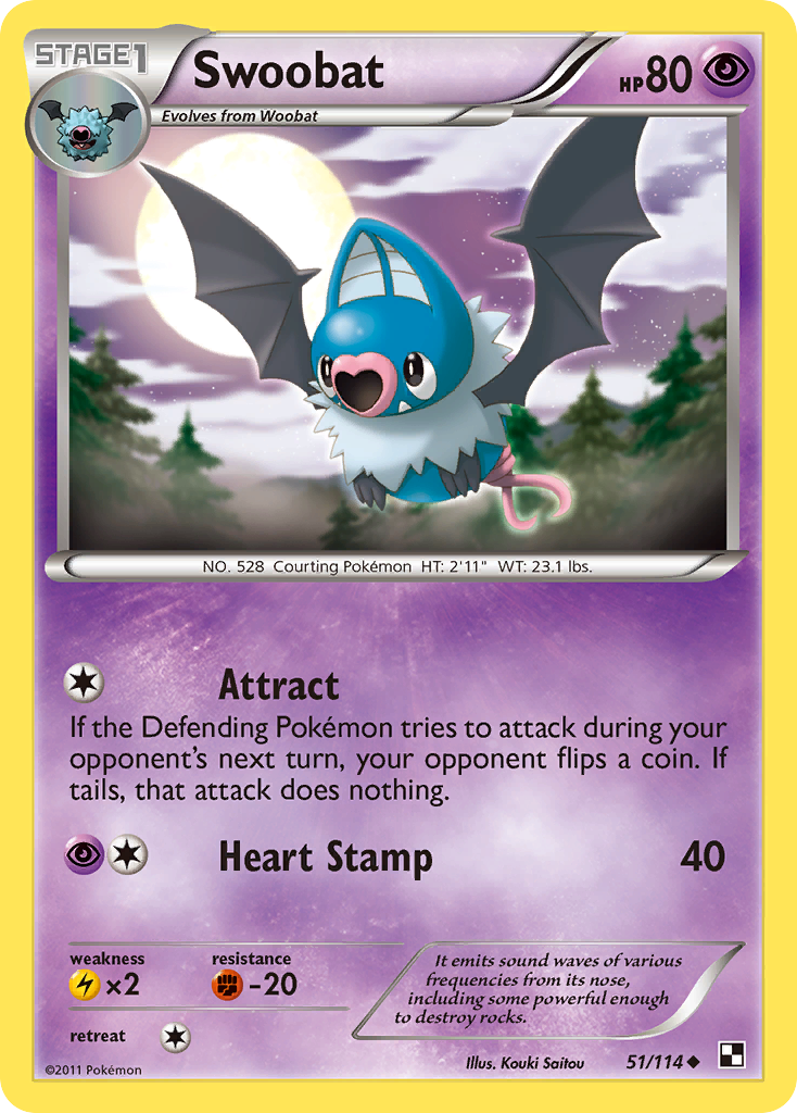 Swoobat (51/114) [Black & White: Base Set] | Golgari Games