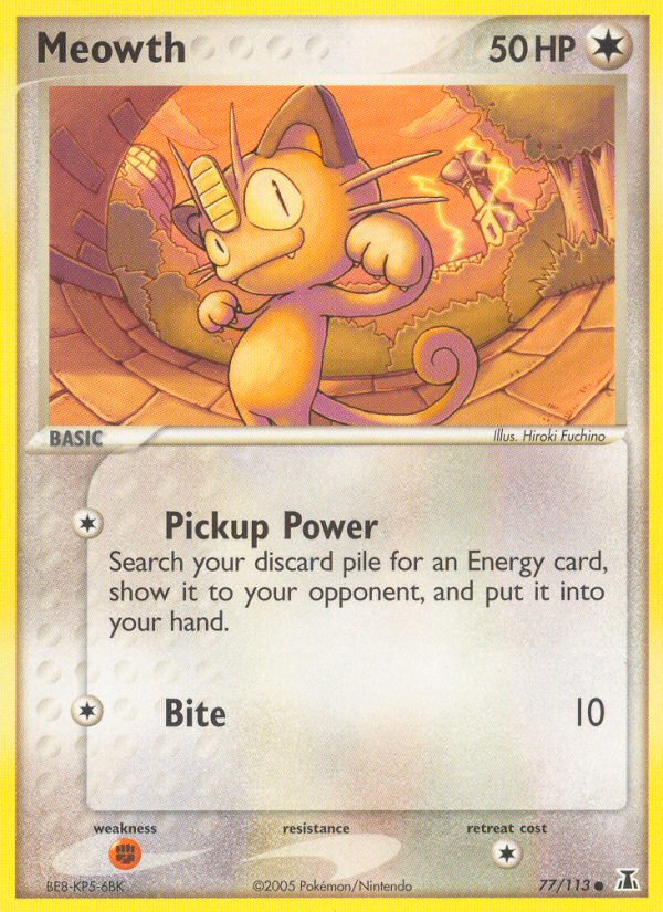 Meowth (77/113) [EX: Delta Species] | Golgari Games