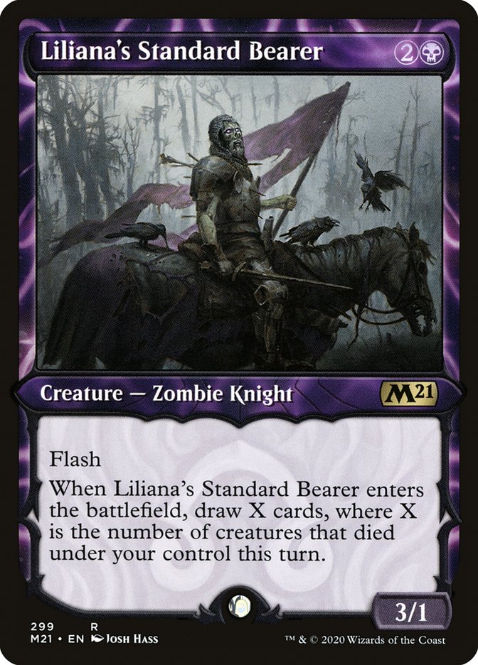 Liliana's Standard Bearer (Showcase) [Core Set 2021] | Local Legends