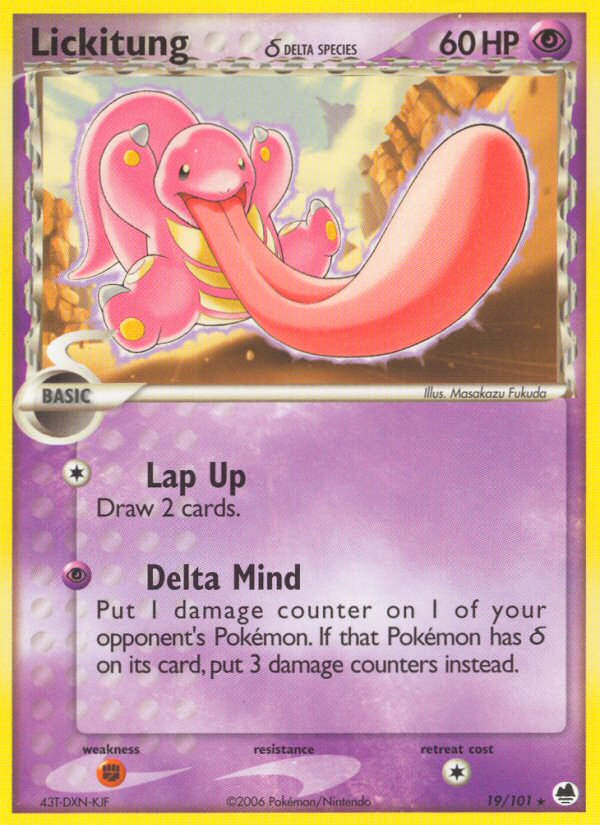 Lickitung (19/101) (Delta Species) [EX: Dragon Frontiers] | Golgari Games