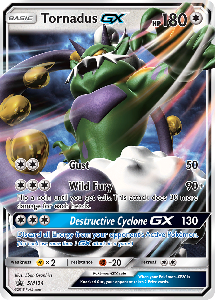 Tornadus GX (SM134) [Sun & Moon: Black Star Promos] | Golgari Games