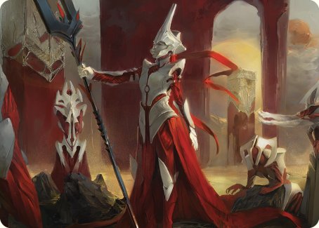 Porcelain Zealot Art Card [Phyrexia: All Will Be One Art Series] | Local Legends