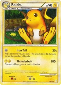 Raichu (10/123) (Cracked Ice Holo) [HeartGold & SoulSilver: Base Set] | Golgari Games