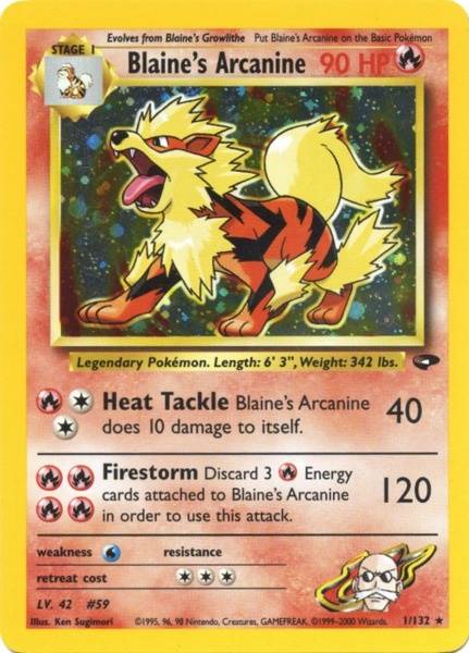 Blaine's Arcanine (1/132) [Gym Challenge Unlimited] | Golgari Games