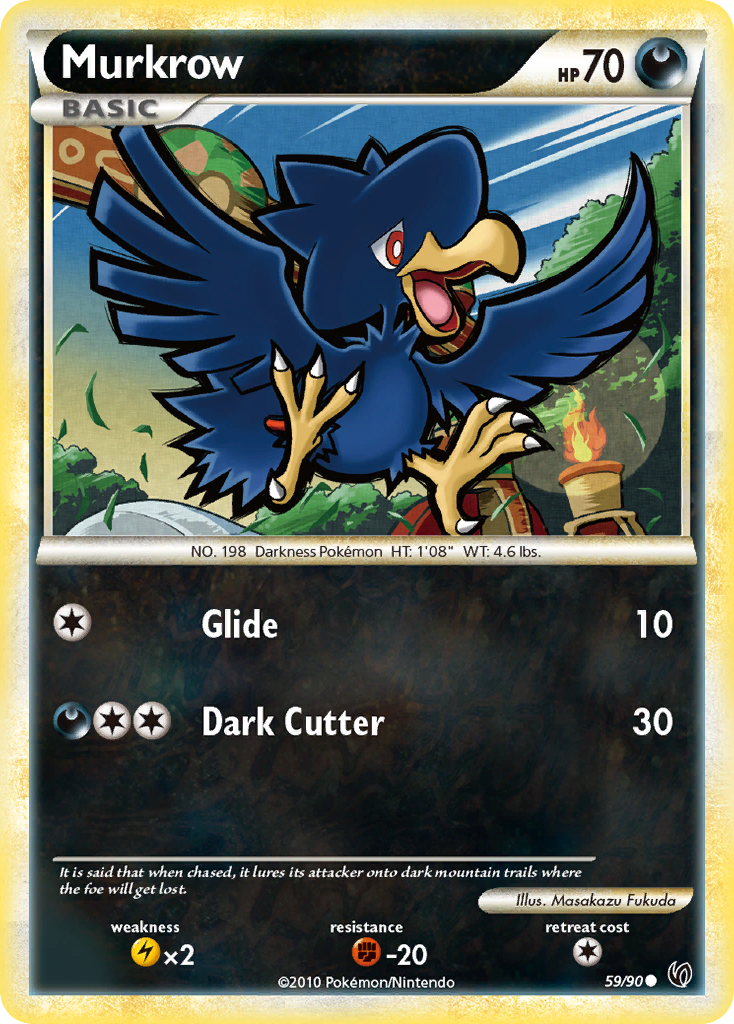 Murkrow (59/90) [HeartGold & SoulSilver: Undaunted] | Golgari Games