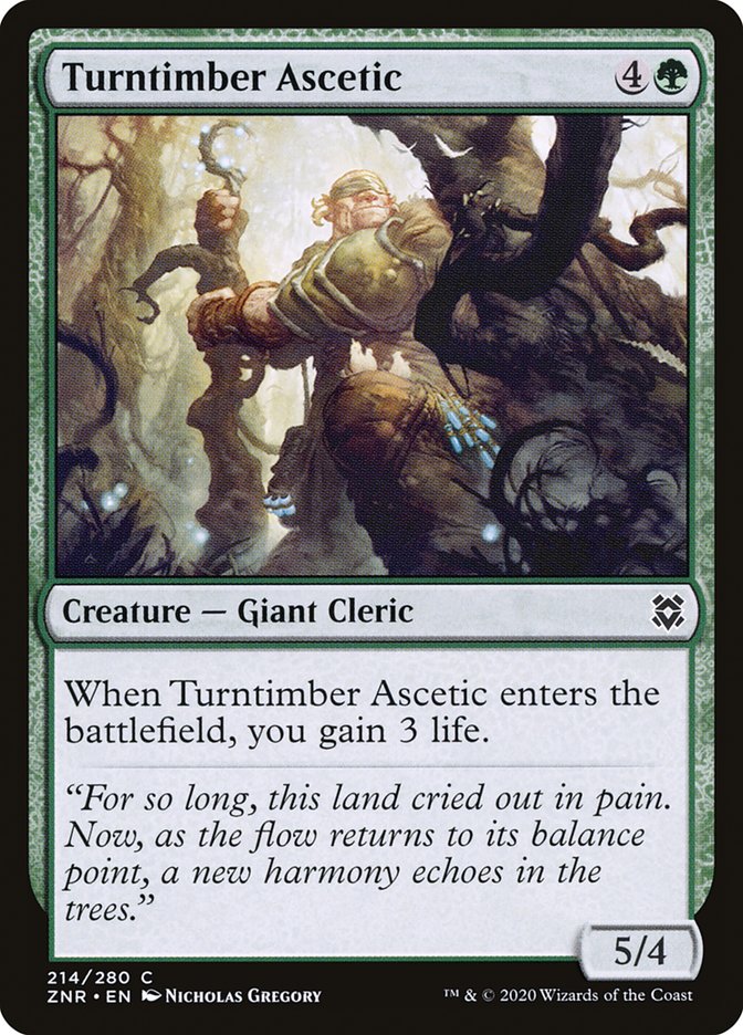 Turntimber Ascetic [Zendikar Rising] | Golgari Games