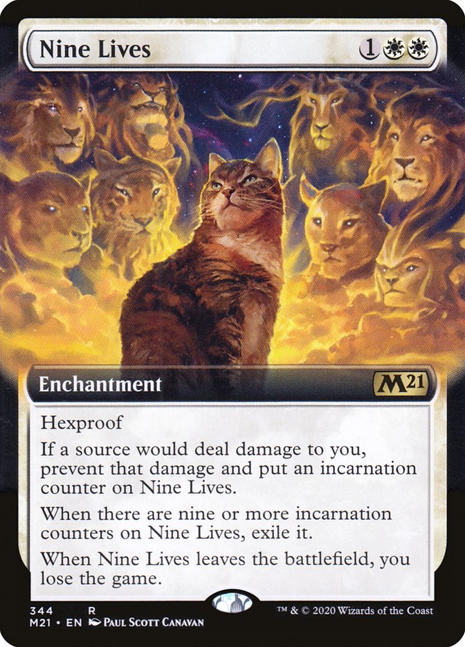 Nine Lives (Extended Art) [Core Set 2021] | Local Legends