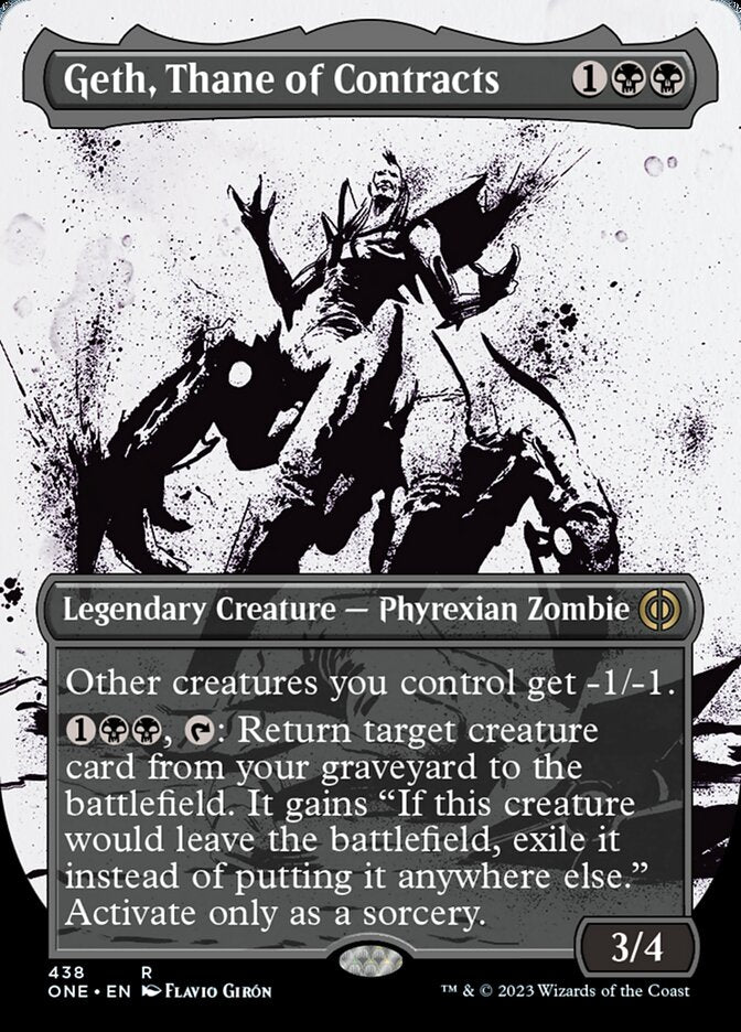 Geth, Thane of Contracts (Borderless Ichor Step-and-Compleat Foil) [Phyrexia: All Will Be One] | Local Legends