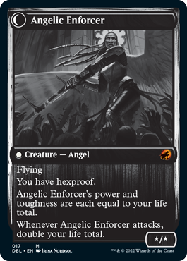 Enduring Angel // Angelic Enforcer [Innistrad: Double Feature] | Golgari Games