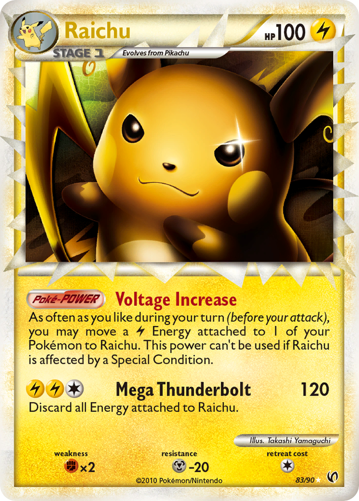 Raichu (83/90) [HeartGold & SoulSilver: Undaunted] | Golgari Games