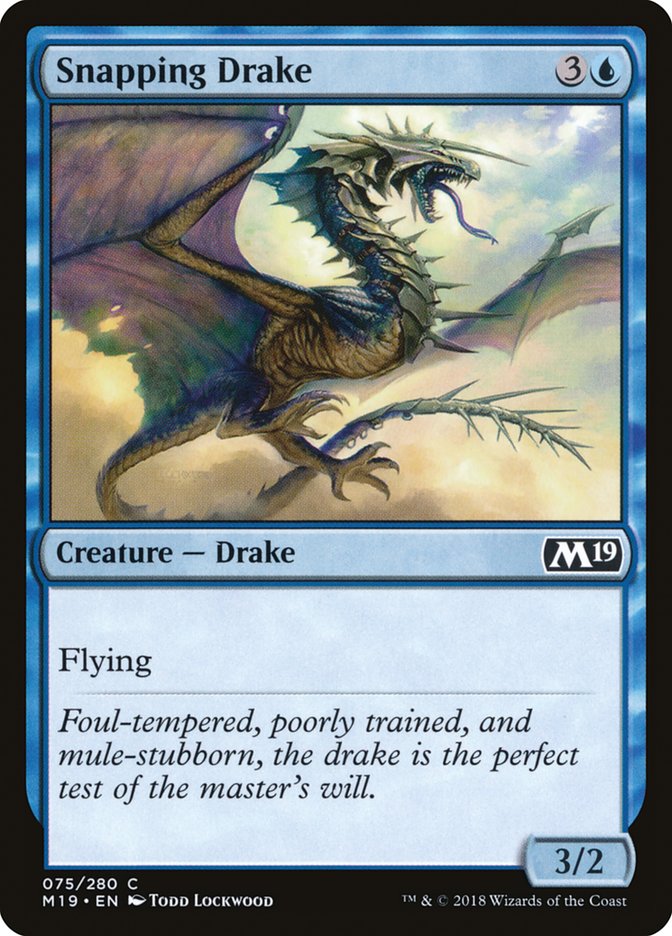 Snapping Drake [Core Set 2019] | Golgari Games