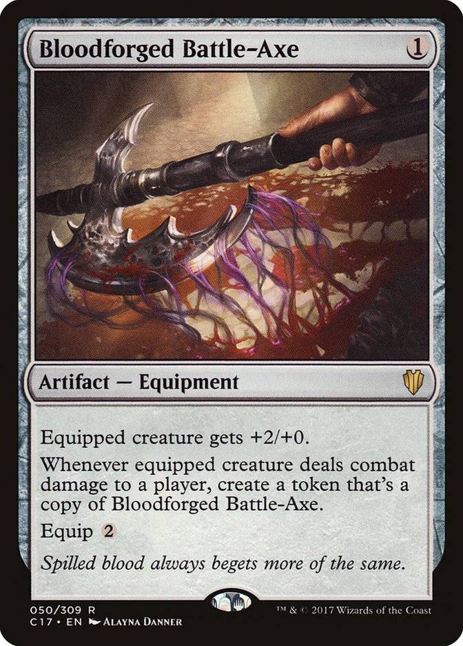 Bloodforged Battle-Axe [Commander 2017] | Local Legends
