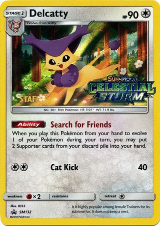 Delcatty (SM132) (Staff Prerelease Promo) [Sun & Moon: Black Star Promos] | Golgari Games