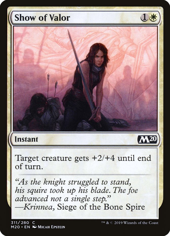 Show of Valor [Core Set 2020] | Local Legends