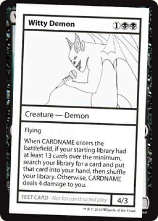 Witty Demon (2021 Edition) [Mystery Booster Playtest Cards] | Golgari Games